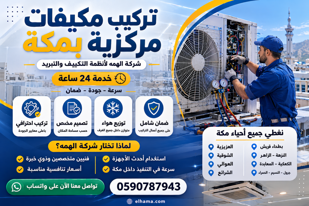 شركة صيانة مكيفات مركزية بمكة